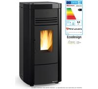 Poêle à granulés de bois 8kw noir ventilé et étanche Nordica Extraflame angelaevonoir noir