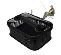 Angelausrüstungstasche, Netzstoff, weicher Köder-Organizer, leicht zu transportieren, ideal zum Werfen, Schleppen, Jiggen, Crappie, Zander, Rucksackreisen, Reisen, 20 x 14 x 8 cm, Mehrfarbig, Medium