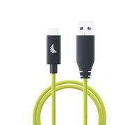 Angelbird USB-A-to-C 3.2 Solid Flex™ Cable Lime - 1 ft - Fonctionnalités complètes - pour transfert de données jusqu’à 10 Go/s et compatibilité maximale