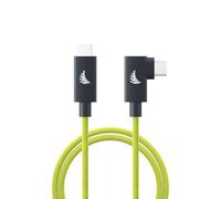 Angelbird USB-C 4.0 Solid Flex™ Cable Angle Droit Lime - 6,6 ft / 2 m - Fonctionnalités complètes - pour transfert de données jusqu’à 40 Go/s, charge rapide et sortie vidéo haute résolution