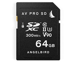Angelbird V90 Lot de 2 Cartes SDXC 64 Go Classe 10 UHS-II UHS-Class 3 V90 Video Speed Class 3
