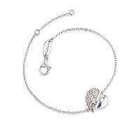 Engelsrufer Heartwing Bracelet pour femmes Zirconia blanc argent Sterling 925 longueur 16 cm (6,30") + 2 cm (0,79)