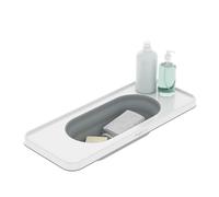 ANGELCARE Plateau de bain avec panier extensible ajouré. Sécharge rapide, écoulement naturel de l'eau. Stockage compact. Format universel pour s'adapter à toutes les baignoires.