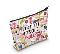 Angeles Trousse de maquillage Austin Cadeau de voyage Austin Pochette de voyage pour filles Voyage à Austin Cadeau pour elle, Sac Angeles
