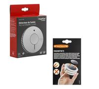 AngelEye - Détecteur de fumée NF autonomie et Garantie 10 Ans + 1 Support aimanté