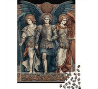 Angelic Warrior Figures Art Print Puzzle 1000 Pièces Cadeau Unique Jeu Éducatif Challenge Toy À De Qualité Supérieure Peinture Art pour Adultes Et Enfants 38x26cm/1000pcs