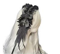 Angelic Wing Bandeau en dentelle avec nœud et pendentif croisé pour femme et fille pour tous les âges