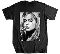 Angelina Jolie Brad Pitt Fihjt Club DVD Punk Ciggy Tshirt Fashion Men Clothing Harajuku Hiphop Retro Gothic Style Black Manches Courtes(XX-Large)