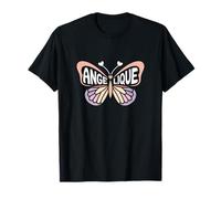 Angelique Butterfly - Word Art personnalisé avec nom Mignon T-Shirt
