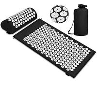 Angelkiss Kit d'acupression Tapis d'acupression avec coussin pour relaxation et massage apaisants, soulagement des maux de dos, maux de tête, cervicales, stress des troubles du sommeil à la maison, au