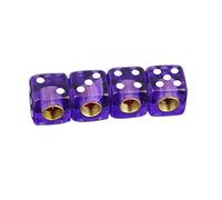 Angelliu 4 Pièces Bouchon De Valves d'air De Pneu en ABS,Forme des Dés Couvercle De Valves pour Pneus De Voiture, Moto Et Vélo