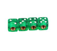 Angelliu 4 Pièces Bouchon De Valves d'air De Pneu en ABS,Forme des Dés Couvercle De Valves pour Pneus De Voiture, Moto Et Vélo