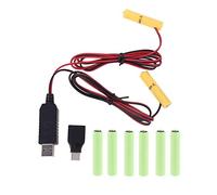 Angelliu USB Éliminateur De Batterie Et Accessoire Transformateur Convient Aux Appareils Utilisant Piles AAA 6v,avec Adaptateur Type C