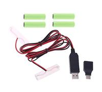 Angelliu USB Éliminateur De Batterie Et Accessoire Transformateur Convient Aux Appareils Utilisant Piles AA,(avec Adaptateur Type C) 1.5v/3v/4.5v/6v