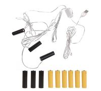 Angelluck Éliminateur de Piles AA/AAA 4.5V et 3V, Accessoire de transformateur pour Bougies électroniques, Jouets et lumières électriques (AA 3in1)