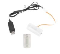 Angelluck Éliminateurs Piles 3V LR14 C Câble Alimenté par USB Remplacement 2 Pièces 1.5V C pour Jouet Électronique Lampe Poche Horloge Lumière Noël