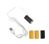 Angelluck LR14 C Éliminateur de Batterie USB 4,5 V et 3 V, Kit de Fausses Piles pour Horloge Jouet Bande LED Lumineuse Adaptateur d'alimentation de Batterie (1)