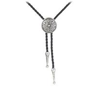 Angelluck Western Bolo Tie Vintage Bolo Tie Round Bolo Tie Collier Cowboy Necktie Cowboy Tie Pull Chain Necklace American Bolo Tie
