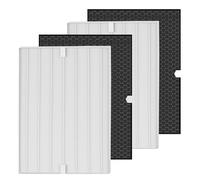 ANGELOYANG Lot de 2 filtres de rechange H 116130 compatibles avec purificateur d'air Winix 5500-2 et purificateur d'air HEPA Winix AM80, avec 2 filtres HEPA et 2 filtres à charbon actif