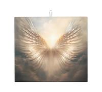Angel's Feather Tapis absorbant pour comptoir de cuisine (40,6 x 45,7 cm) - Tapis d'égouttage de vaisselle de grande valeur