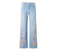 Angels Jean 'Liz Flower' bleu denim / marron / vert pastel / rose ancienne, Taille 25-26
