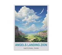 Angels Landing Parc National de Zion，1000 Pièces - Art Puzzle - Puzzle Ludique - Jeux pour Réduire Le Stress Familial（38x26cm）-ID79