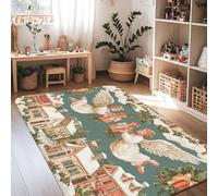 Angels Tapis vintage à poils courts en éponge pour salon, chambre à coucher, dortoir, cuisine, décoration de cuisine 1,2 x 1,8 m