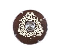 Angelsächsischer Bouclier Avec Schlangenmotiv Et Runes, 61 CM