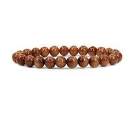 Angelstones Bracelet élastique unisexe en grès synthétique avec perles de 8 mm de diamètre 17,8 cm