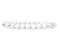 Angelstones Bracelet élastique unisexe fait à la main avec pierres semi-précieuses de 8 mm et perles rondes de 17,8 cm, 7", Pierre précieuse, Cristal