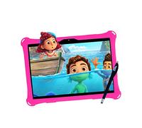 AngelTech Tablette Enfants XL - 10 Pouces - 3+4Go RAM - 32+64Go ROM - Android 13 - Beaucoup de Plaisir - Tablette Éducative - Apprendre en Jouant - Stylo Inclus - Contrôle Parental (Rose)