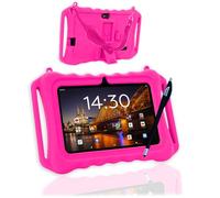AngelTech Tablette pour enfants Slim - 7 pouces - 3 Go de RAM + 4 Go de RAM virtuelle - 64 + 64 Go de stockage (rose)
