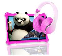AngelTech Tablette Tactile pour Enfants Pro Max - 8'' HD - Android 14-4+3Go RAM - 64+64Go ROM - Octa 8 Core (Pack Enfant Rose)