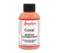 Angelus Peinture acrylique pour cuir, pour chaussures, tennis, sacs, art, artisanat, 4 onces, corail