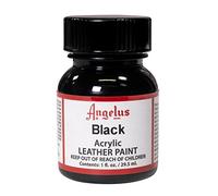 Angelus Peinture Acrylique pour Le Cuir, Résine Acrylique, Noir, 1 Oz Standard