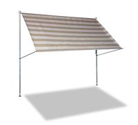 Angerer Auvent à Rayures Rétractable Terrasse Exterieur de qualité supérieure Taupe 150 cm