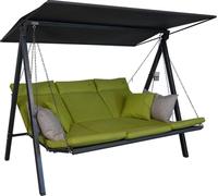 ANGERER Balancelle de Jardin Lounge Smart 3 Places, Acier Galvanisé, Toit Réglable, Position Assise et Allongée Réglable, avec Coussins et Textilène, pour Extérieur (Smart Vert Clair)