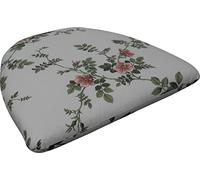 Angerer Coussin de Siège, Textile Standard, 45 x 44 cm, Rembourrage en Mousse avec Revêtement en Polyester, Fabriqué en Allemagne, pour Fauteuil et Chaise en Rotin (Beige-Rose à Fleurs)