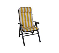 Angerer Coussin pour Chaise 50 x 120 cm avec Oreiller, Design Jaune-Blanc (sans Chaise)