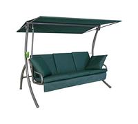 Angerer Loft Sun Balancelle de Jardin, Structure en Acier Galvanisé, avec Toit Ajustable, Coussin Lavable, Fonction Lit, Capacité 270 kg, 210 x 145 cm, Fabriquée en Allemagne (Vert)