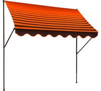 Angerer Marquise Dralon N ° 200, Orange 150 cm | Auvent de protection solaire - Montage sans perçage - Idéal pour la location d'appartements - Fabriqué en Allemagne