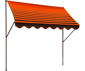 Angerer Marquise Dralon N ° 200, Orange 150 cm | Auvent de protection solaire - Montage sans perçage - Idéal pour la location d'appartements - Fabriqué en Allemagne