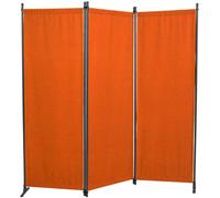 Angerer Paravent 3 pièces Tissu PE, Terre Cuite, 165 x 2 x 165 cm, 630/006/11