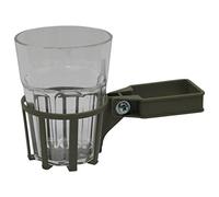 Angerer Porte-Boisson pour balancelle avec Tube carré Champagne, gobelet Transparent