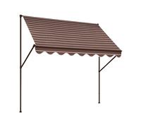 Angerer Freizeitmöbel GmbH Store à Serrage Exclusif - pour Protection Solaire - Montage sans perçage ni Chevilles - Store de Balcon idéal pour Les Appartements en Location (Marron, 400 cm)