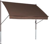 Store banne Style avec manivelle - pour la protection solaire - montage sans perçage ni chevilles - 350 cm, marron