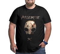 Angerfist Men's T-Shirt Unisex Black Cotton Hip Hop Print Tee Shirts L