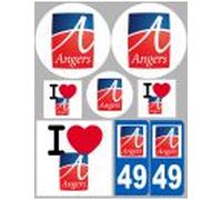 Angers 49 (8 Autocollants Variés) - Sticker/Autocollant