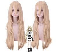 Anges de la mort Ray Rachel Gardner perruque de Cosplay pour les femmes 80 cm Blonde longue droite perruques de cheveux synthétiques Costume d'anime perruque de fête