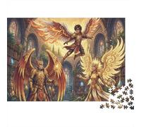 Anges flamboyants Puzzle 1000 Pièces Adultes Et Enfants,Dès 14 Ans,Déco Murale,Défi,Jeu Éducatif,Premium,Carton, Anti-Stress,Détente,Casse-tête 38x26cm